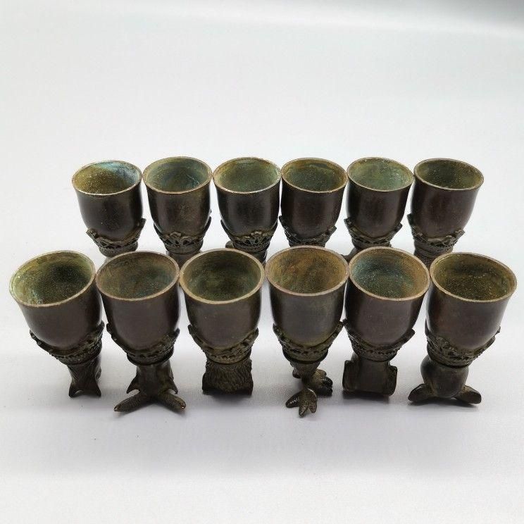 銅 細工 十二支獣首杯 装飾品 現代工芸品 美術品 置物 銅 細工 十二支獣首杯 装飾品 現代工芸品 美術品 置物 - メルカリ