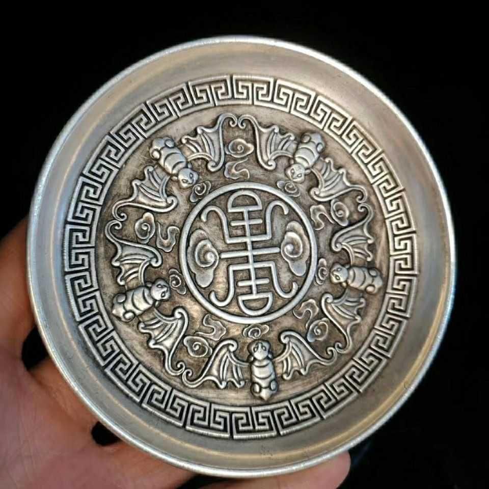 銅器 五福奉寿盤 五福臨門 家客 間 開運 風水 招財 装飾品 工芸品 置物