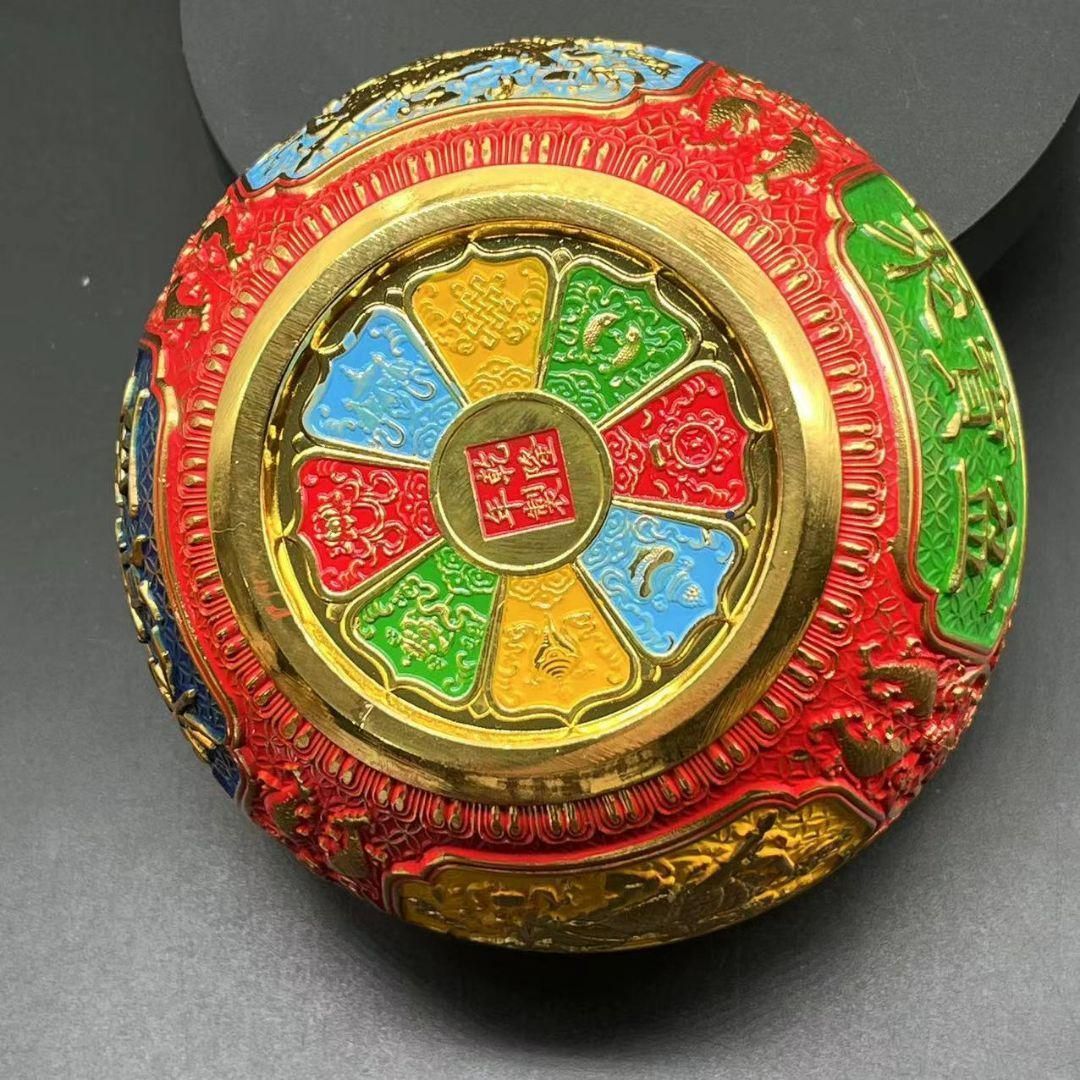 銅製 八宝聚宝盆 装飾品 工芸品 置物 - メルカリ
