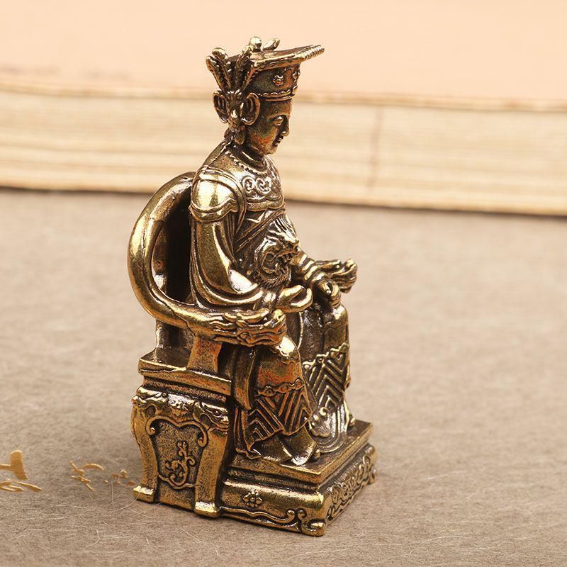 銅 細工 仏像 媽祖仏像 進宝 奉安 風水 工芸品 置物 - メルカリ