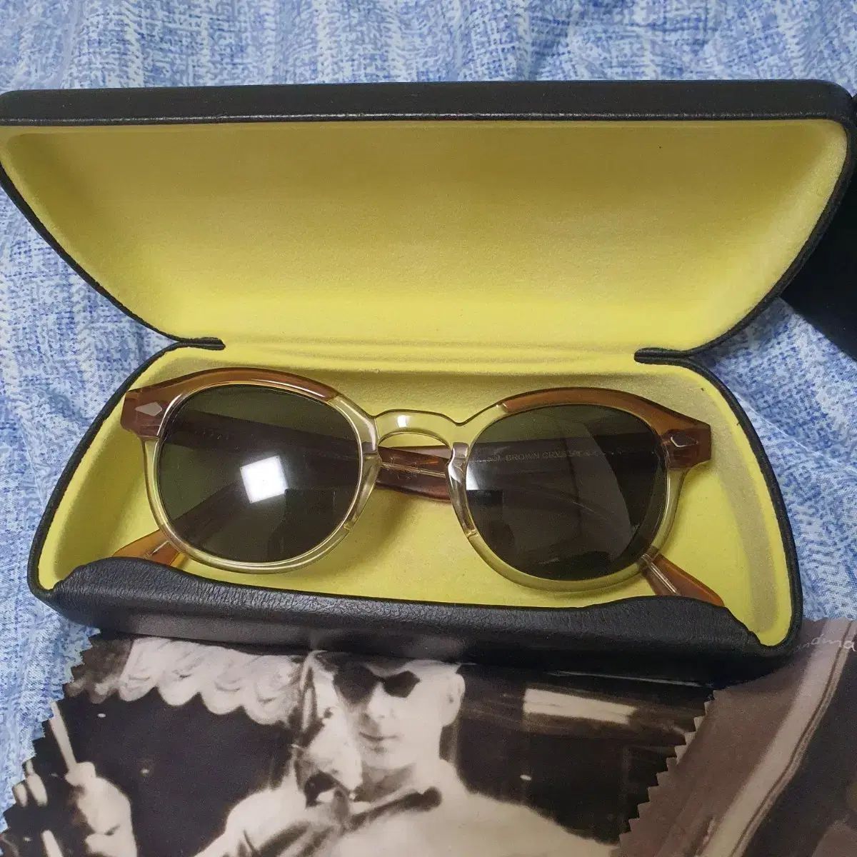 MOSCOT モスコット レムトッシュ サングラス 46サイズ ブラウン クリスタル