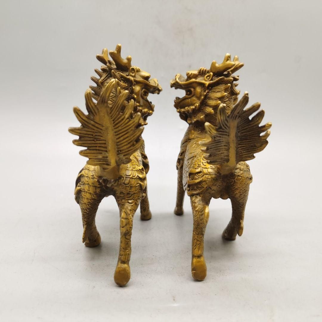 銅器 麒麟 鎮宅 辟邪 開運 風水 招財 置物 装飾品 工芸品 - メルカリ