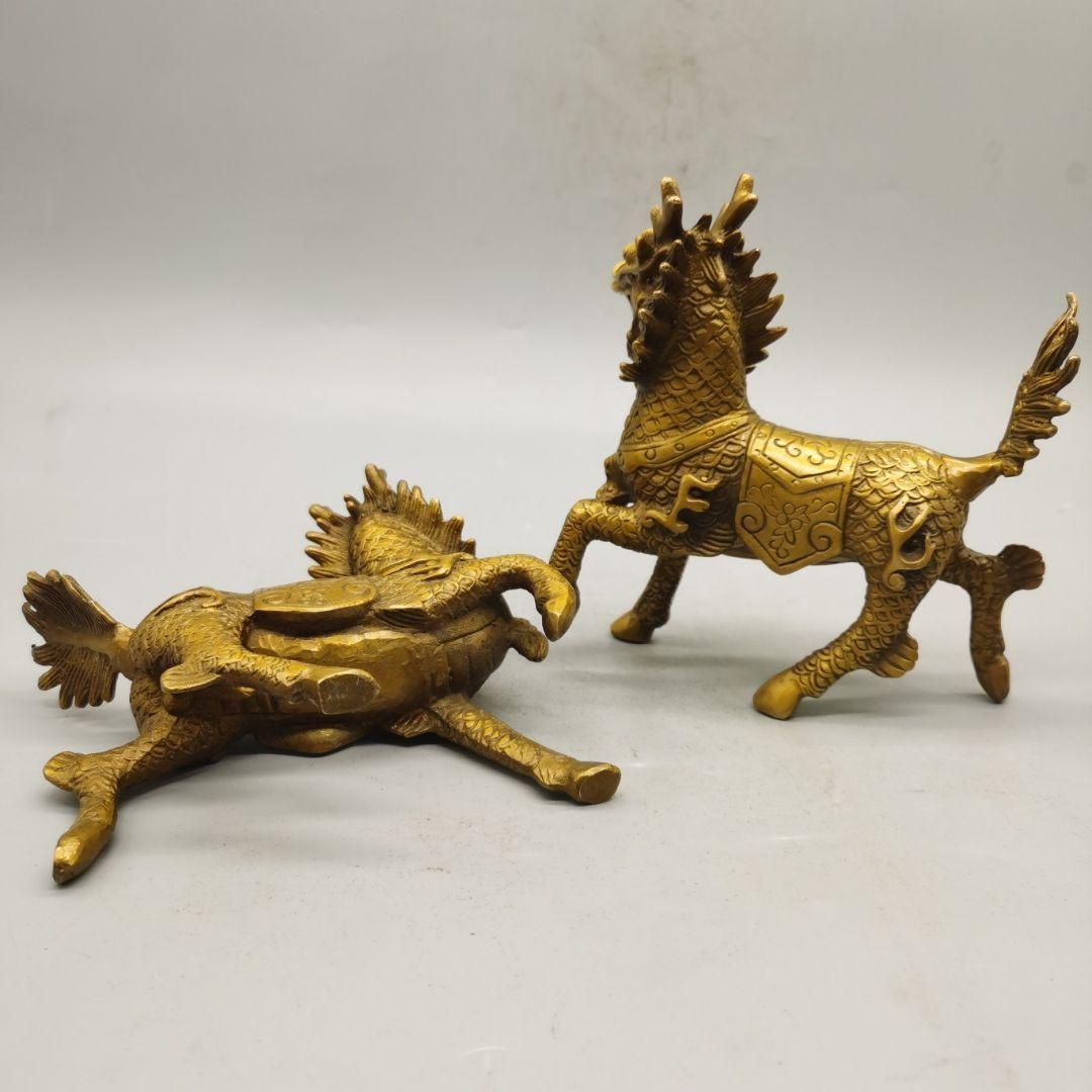 銅器 麒麟 鎮宅 辟邪 開運 風水 招財 置物 装飾品 工芸品 - メルカリ