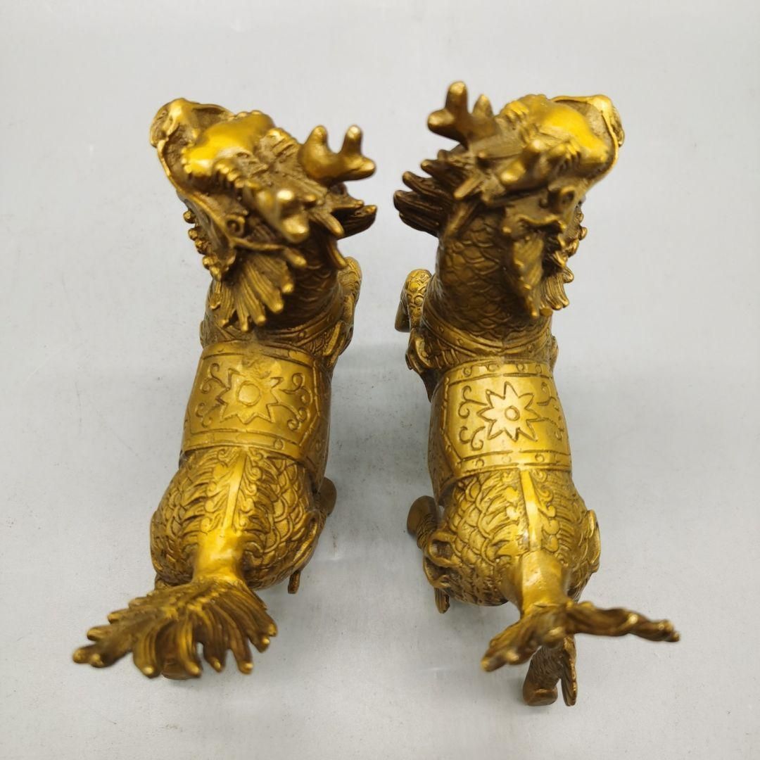 銅器 麒麟 鎮宅 辟邪 開運 風水 招財 置物 装飾品 工芸品 - メルカリ