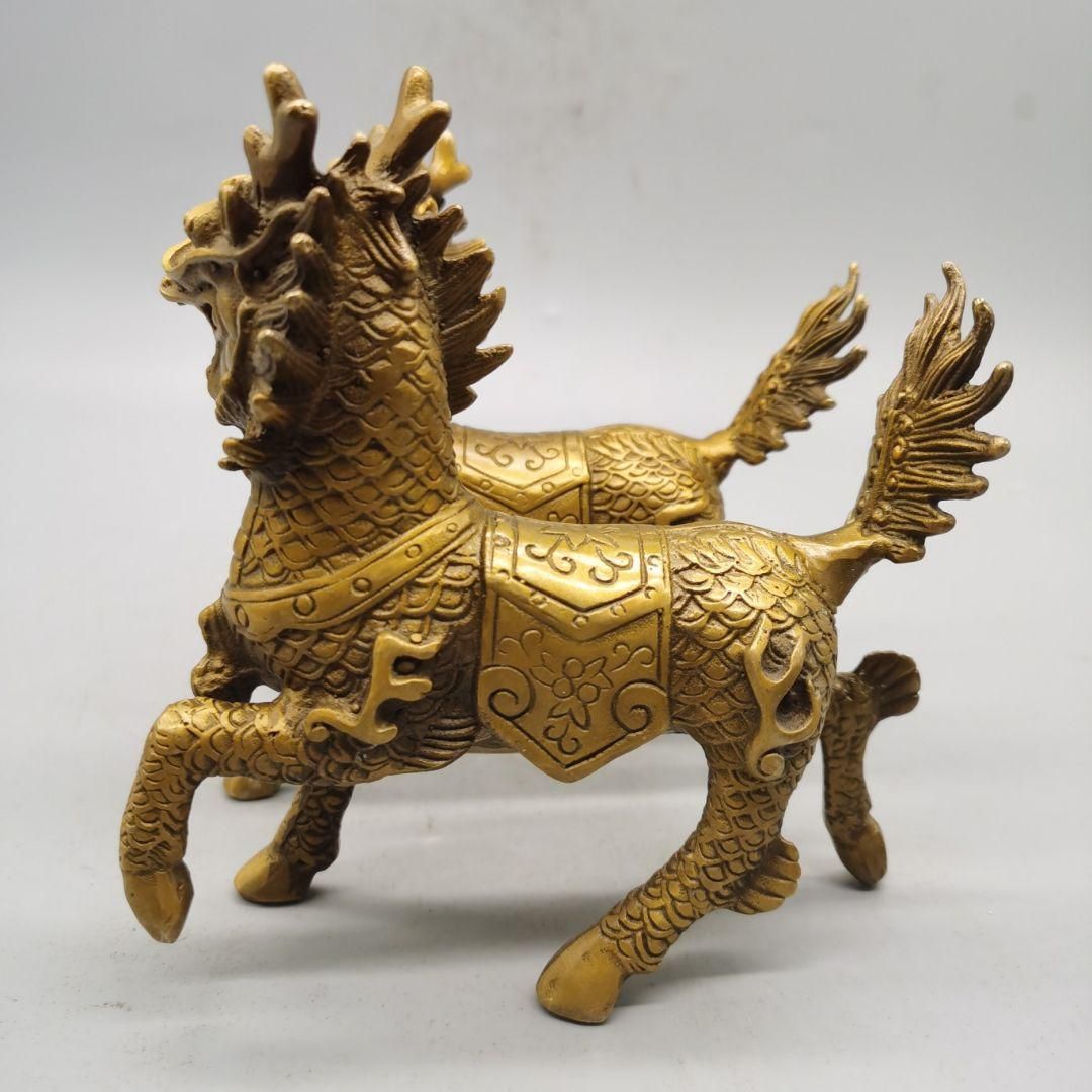 銅器 麒麟 鎮宅 辟邪 開運 風水 招財 置物 装飾品 工芸品 - メルカリ