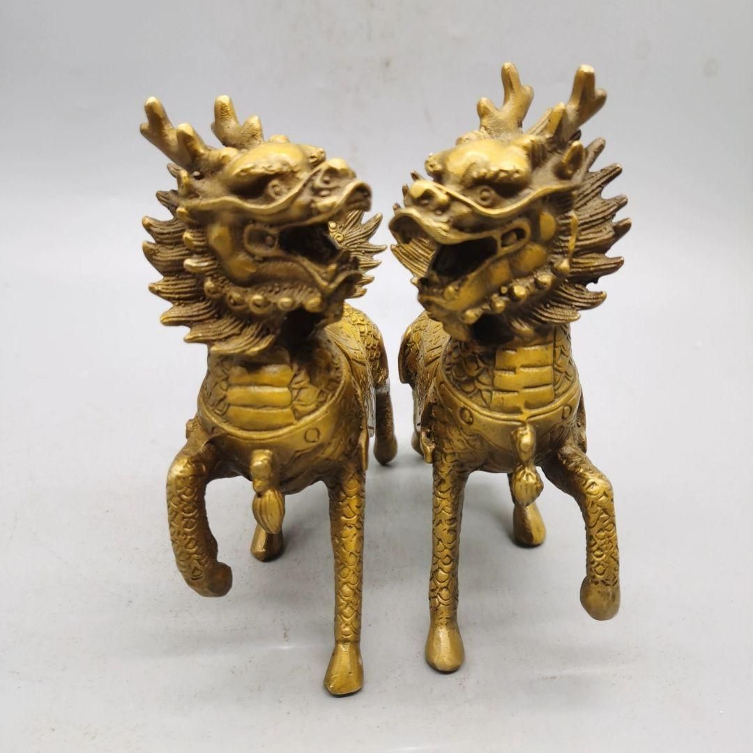 銅器 麒麟 鎮宅 辟邪 開運 風水 招財 置物 装飾品 工芸品 - メルカリ