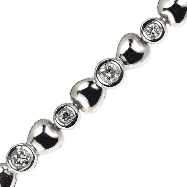 Pt 850 ダイヤモンド ブレスレット 0.91 ct