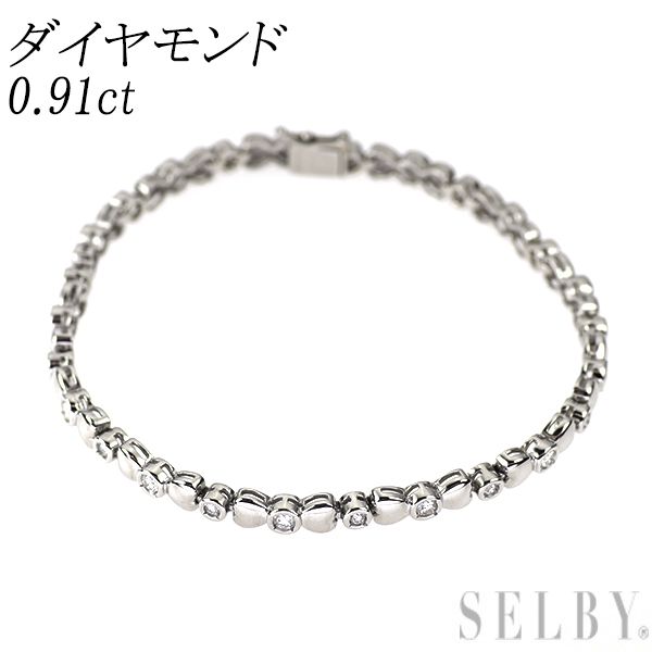 Pt 850 ダイヤモンド ブレスレット 0 91 ct