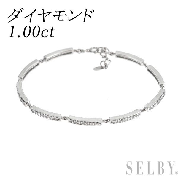 Pt900 ダイヤモンド ブレスレット 1.00ct