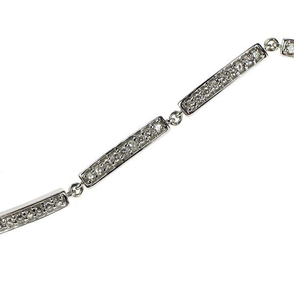Pt 900 ダイヤモンド ブレスレット 1.00 ct