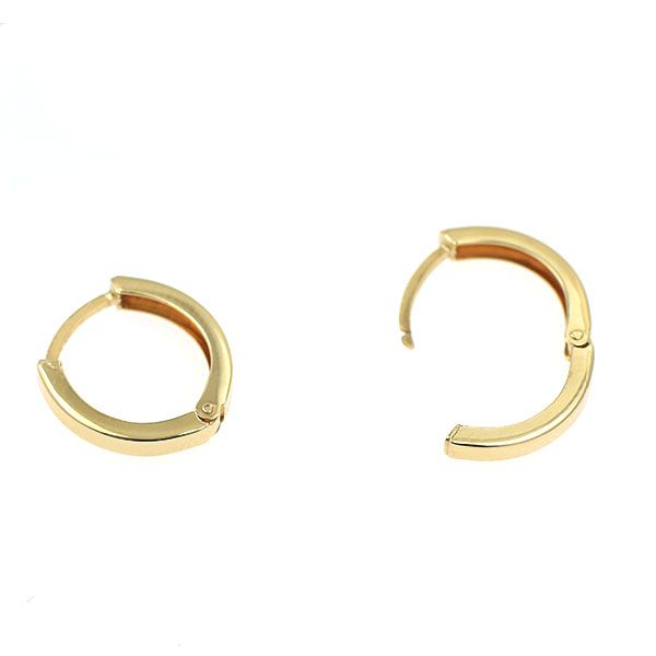 K 10 YG デザイン ピアス フープ