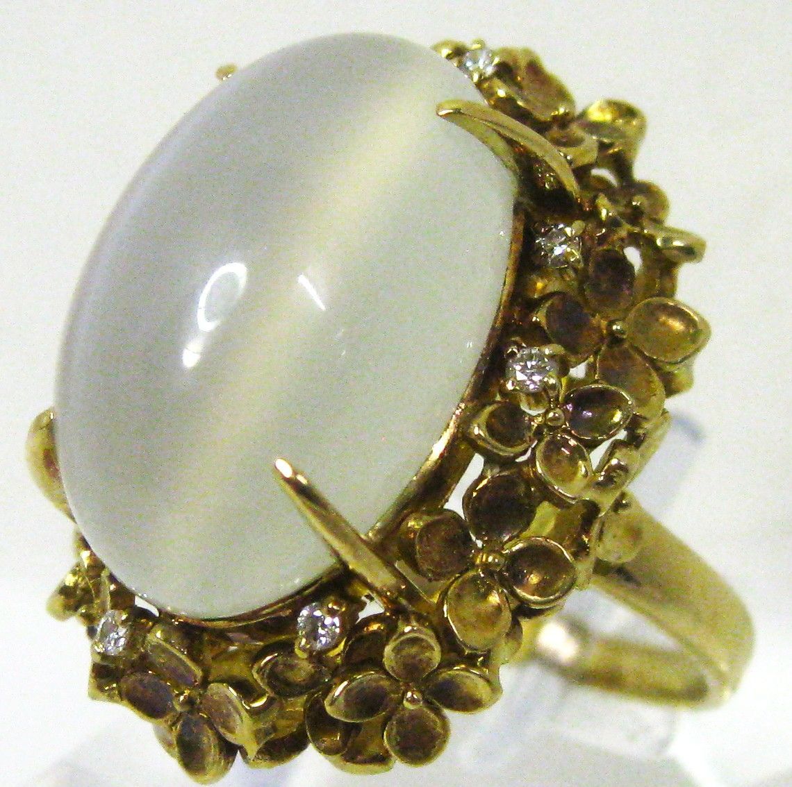 極美品K18 18金リング指輪 ムンストーン19.32ctダイヤ7ヶ0.12ct - メルカリ