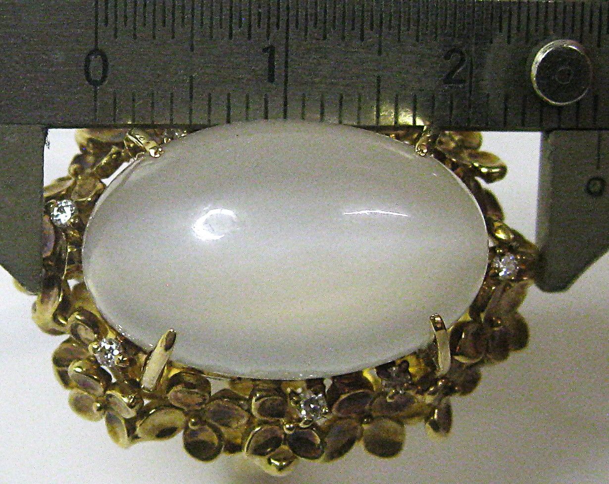 極美品K18 18金リング指輪 ムンストーン19.32ctダイヤ7ヶ0.12ct - メルカリ
