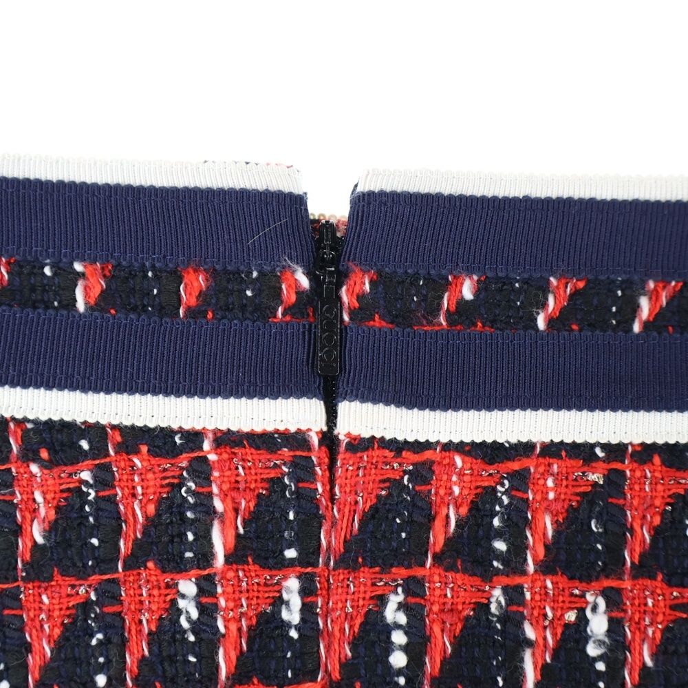 GUCCI (グッチ) タイガーボタン 総柄ジャガード タックデザイン  