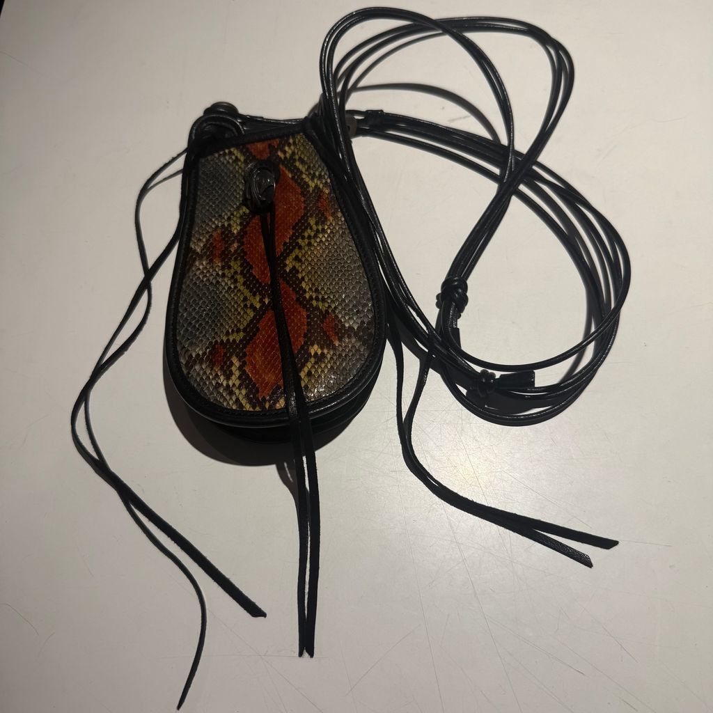 NICENES ナイスネス 22AW DADA NN Baby Python Pochette ポシェット レザーショルダーポーチ ブラック系 オレンジ 表参道A11