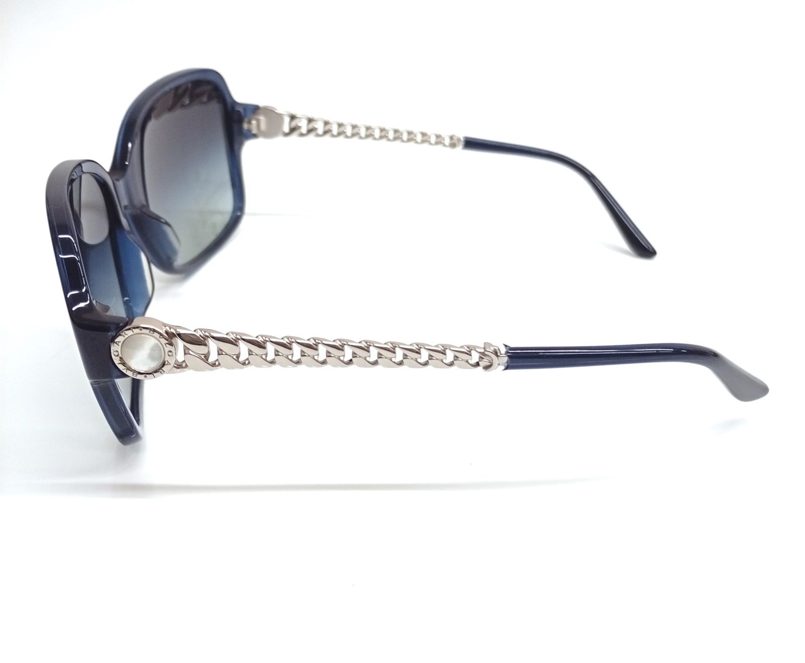 BVLGARI ブルガリ ロゴ サングラス ネイビー 5296/8G 135 3N 眼鏡 アイ  