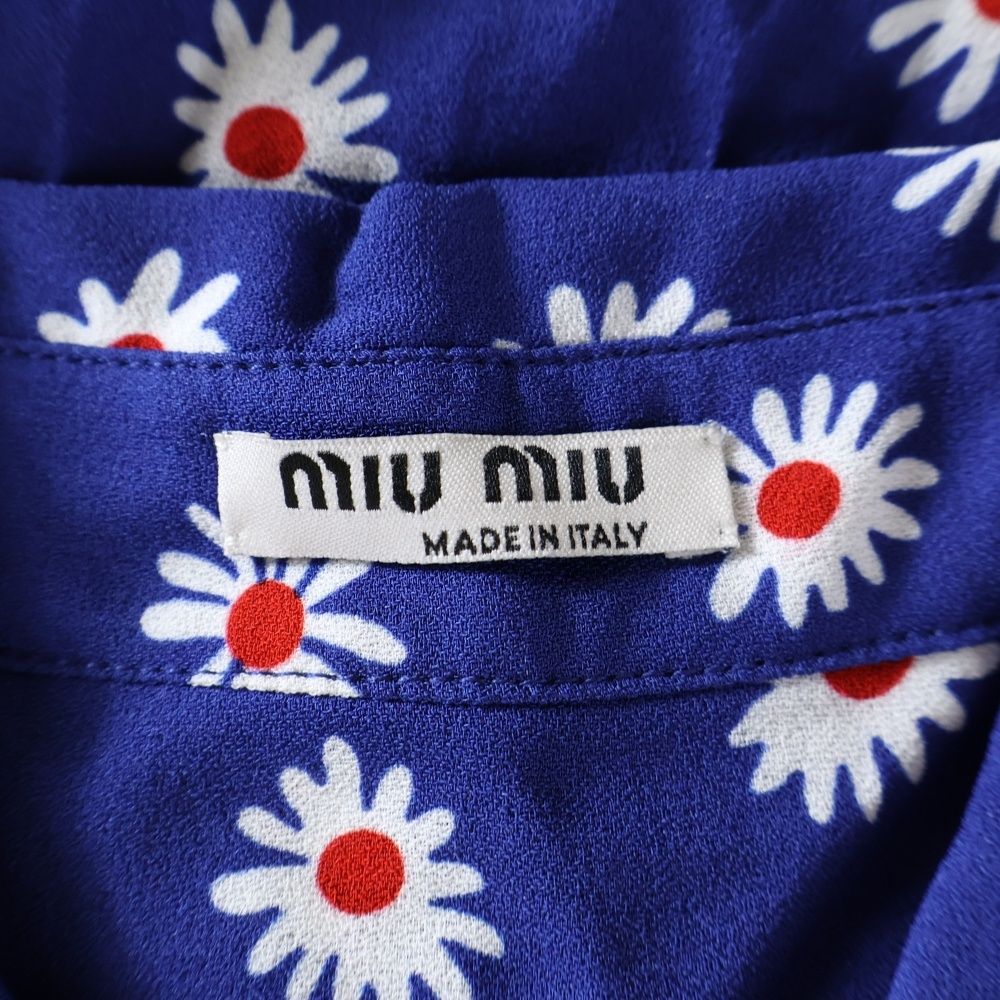 miumiu (ミュウミュウ) 18SS フラワー総柄プリント ビスコース フリル 
