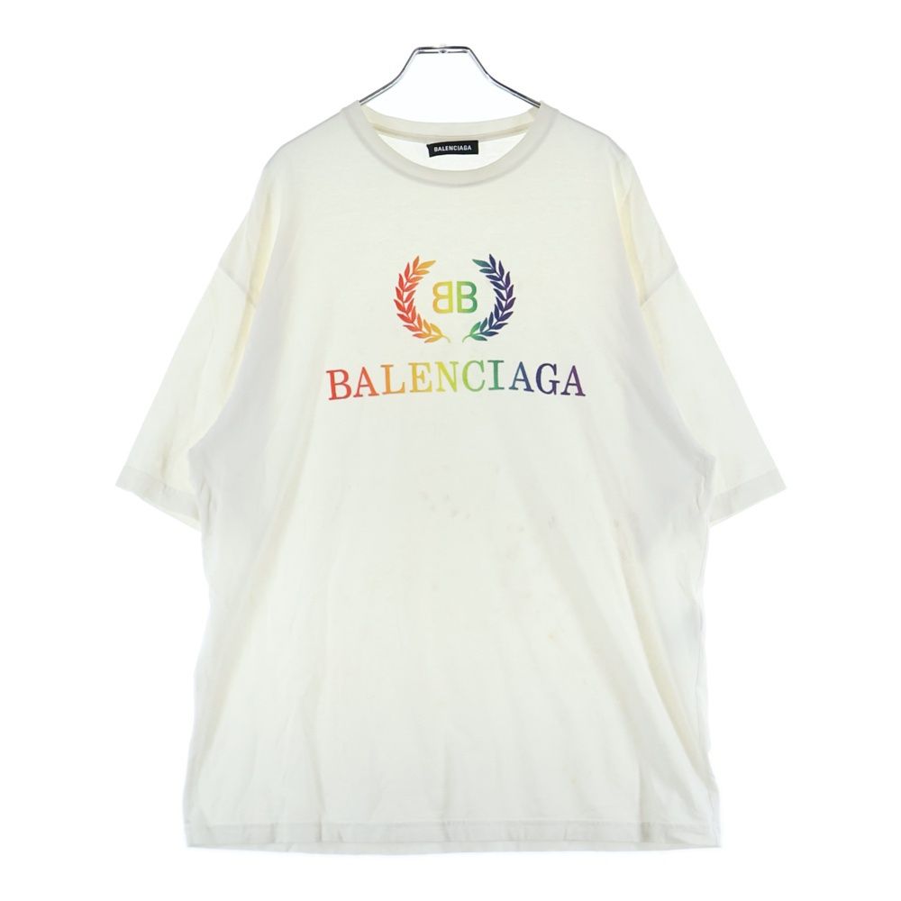 BALENCIAGA (バレンシアガ) 19SS BB LOGO TEE BBレインボーロゴ刺繍