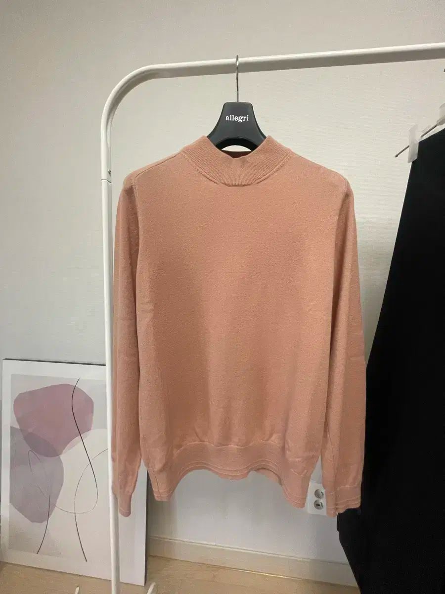 アレグリ プライム カシミア モックネック ダスティピンクp