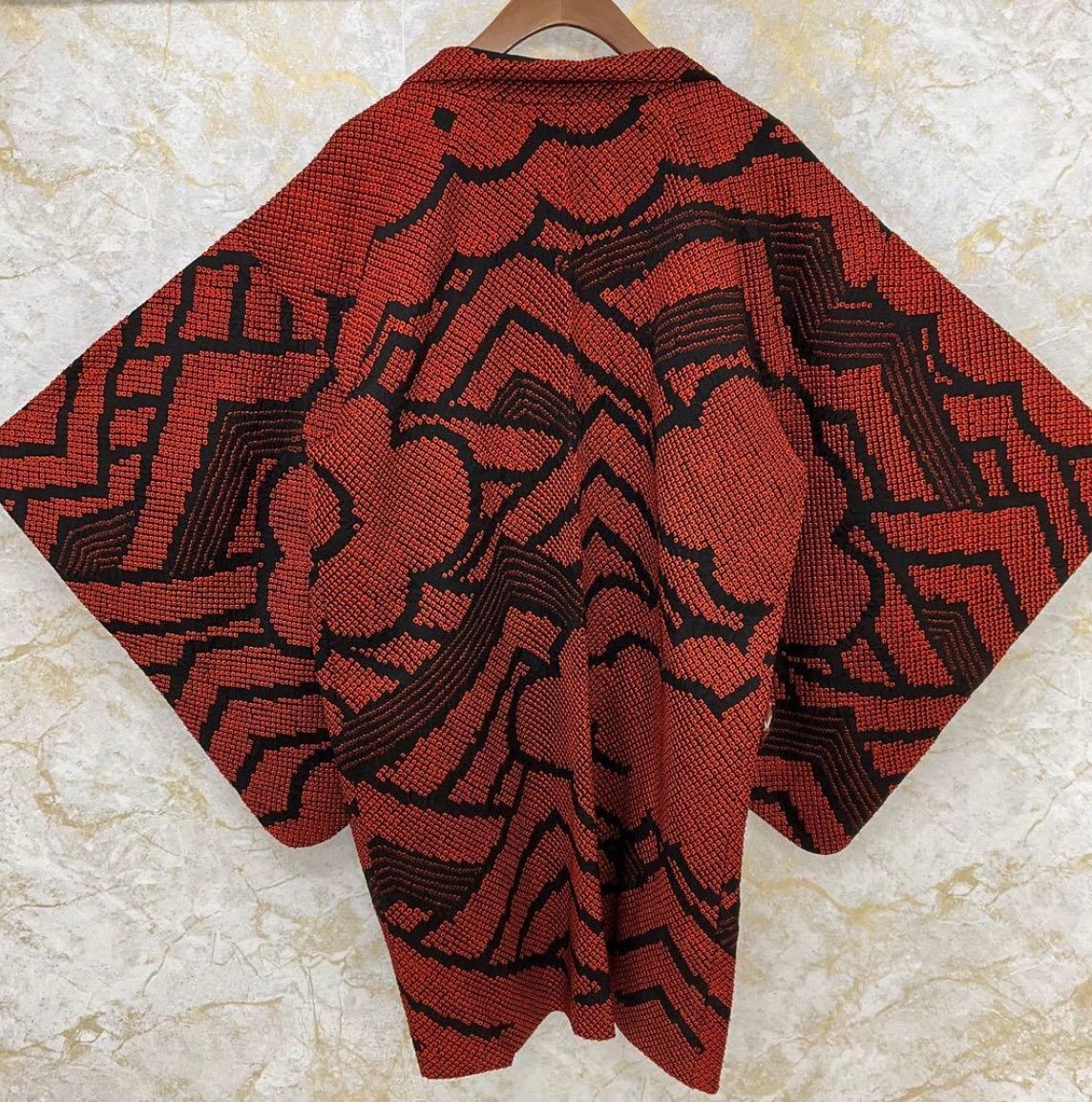 kimono one kimonoarisa 日本の総手絞り 素敵な長羽織 正絹 裄長 ロング 裄66丈90 5