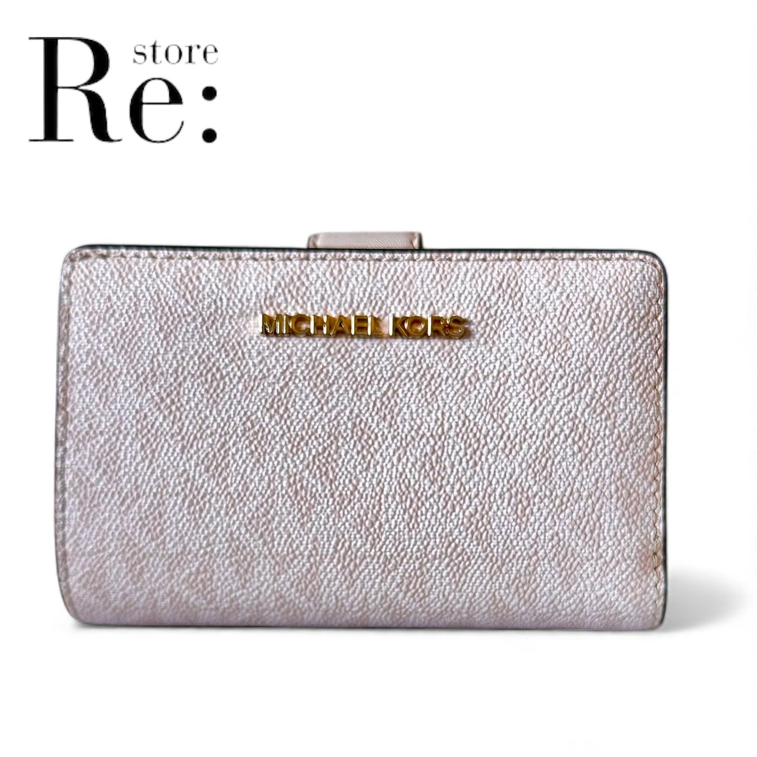 極美品】マイケルコース MICHAEL KORS MKシグネチャー バイフォールド 