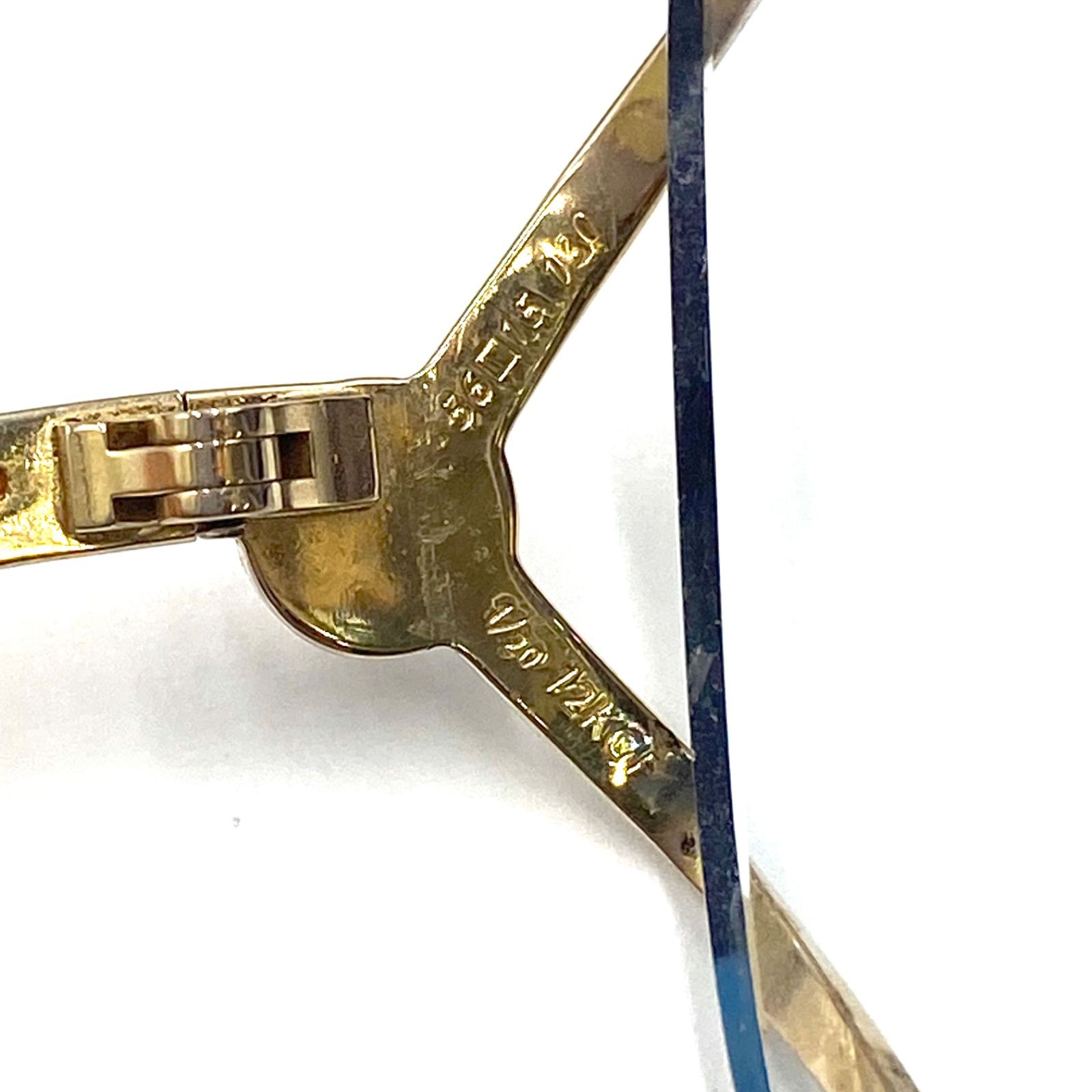  YSL Yves Saint Laurent イヴ サンローラン めがね メガネ 眼鏡 メガネフレーム サングラス アイウェア 度あり 12 kgf 12金メッキ メガネ 小物