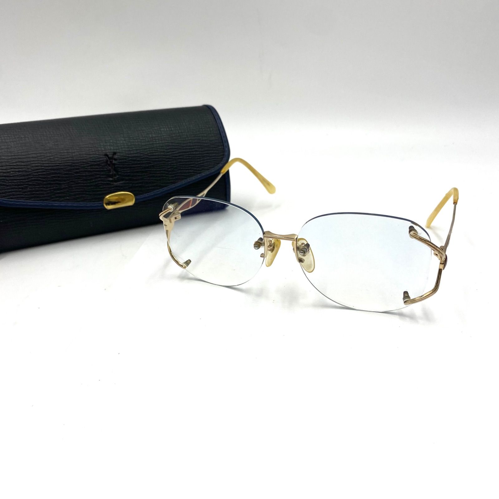 YSL Yves Saint Laurent イヴ サンローラン めがね メガネ 眼鏡 メガネフレーム サングラス アイウェア 度あり 12kgf 12金メッキ
