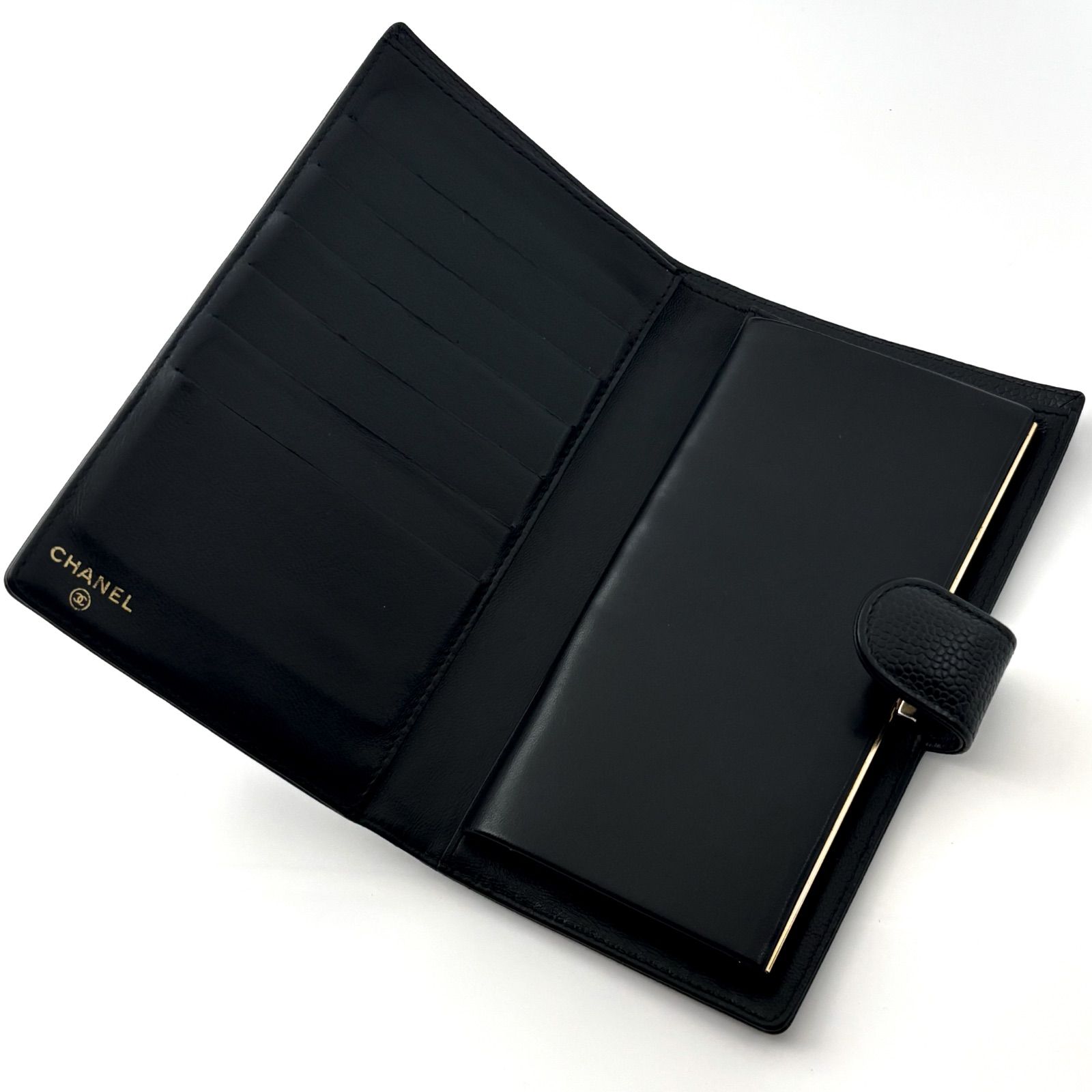 極美品✨】シャネル 長財布 ココステッチ キャビアスキン がま口