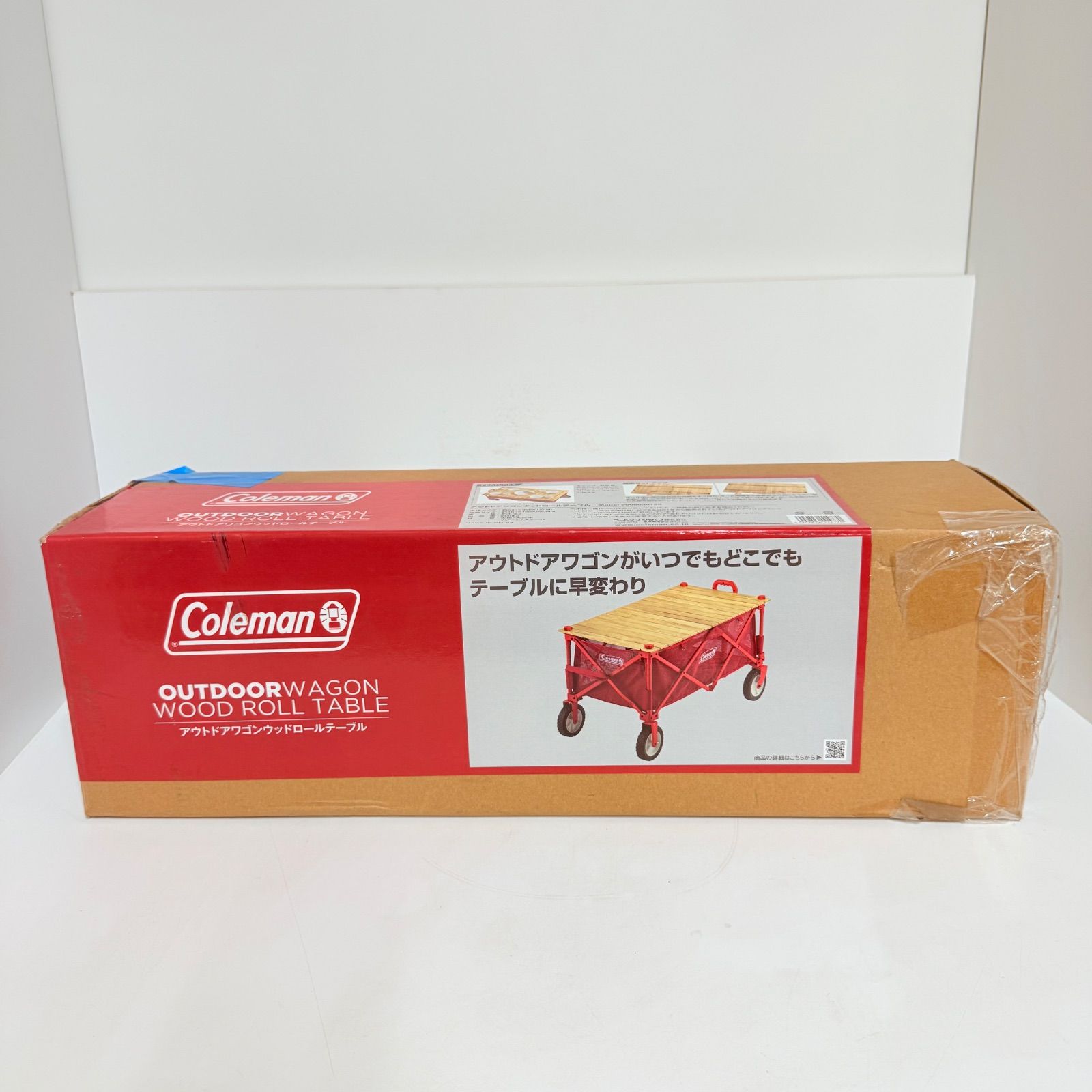 1回のみの使用 コールマン ウッドロールテーブル アウトドアワゴン対応 1回使用のみ 収納ケース付