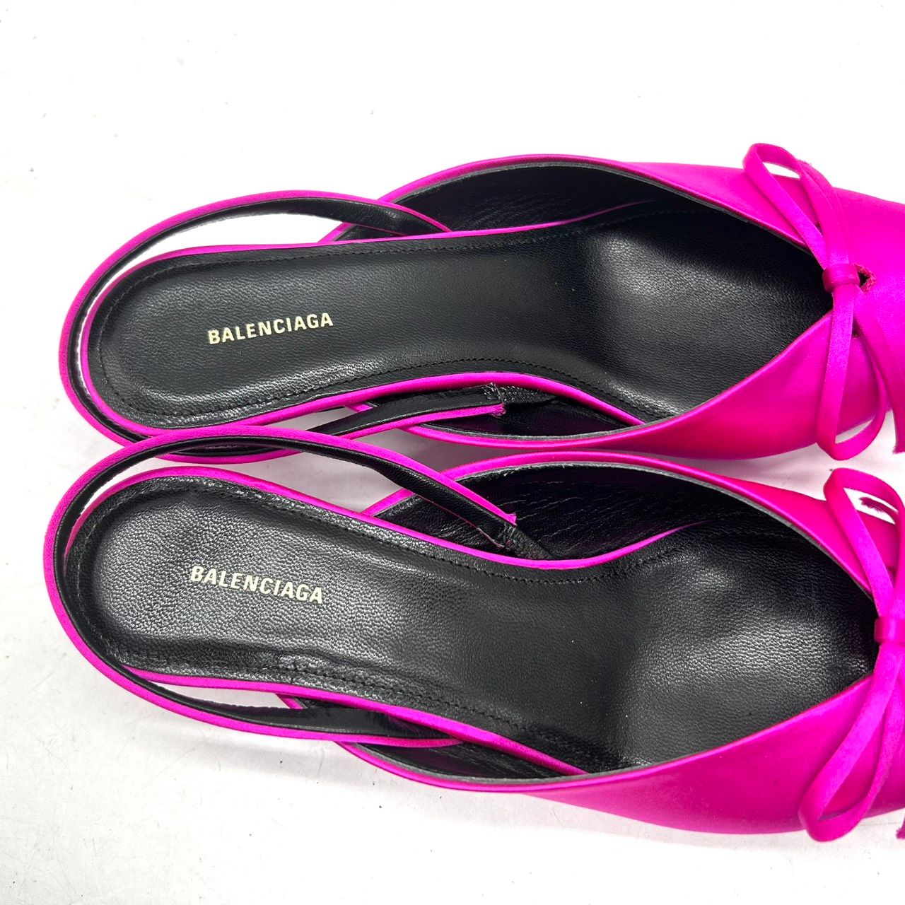 未使用】バレンシアガ ナイフ リボン パンプス ミュール バック