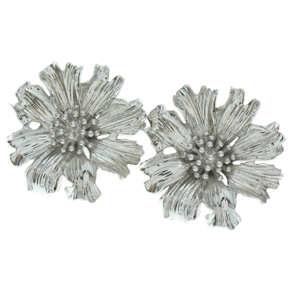 【美品】Tiffany & Co. フラワーモチーフシルバーピアス TIFFANY&Co (ティファニー) フラワーモチーフ ピアス イヤー