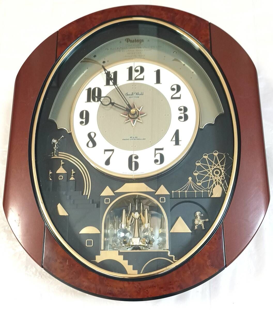 RHYTHM からくり時計 電波 動作確認済 リズム工業 RHYTHM リズム Small