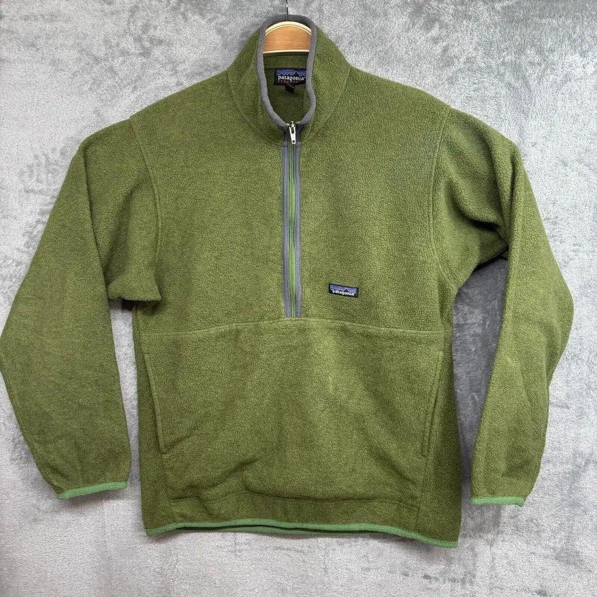 16FW パタゴニア クラシック レトロ 麻 スナップ-T ハーフジップアップ オリーブ グレー