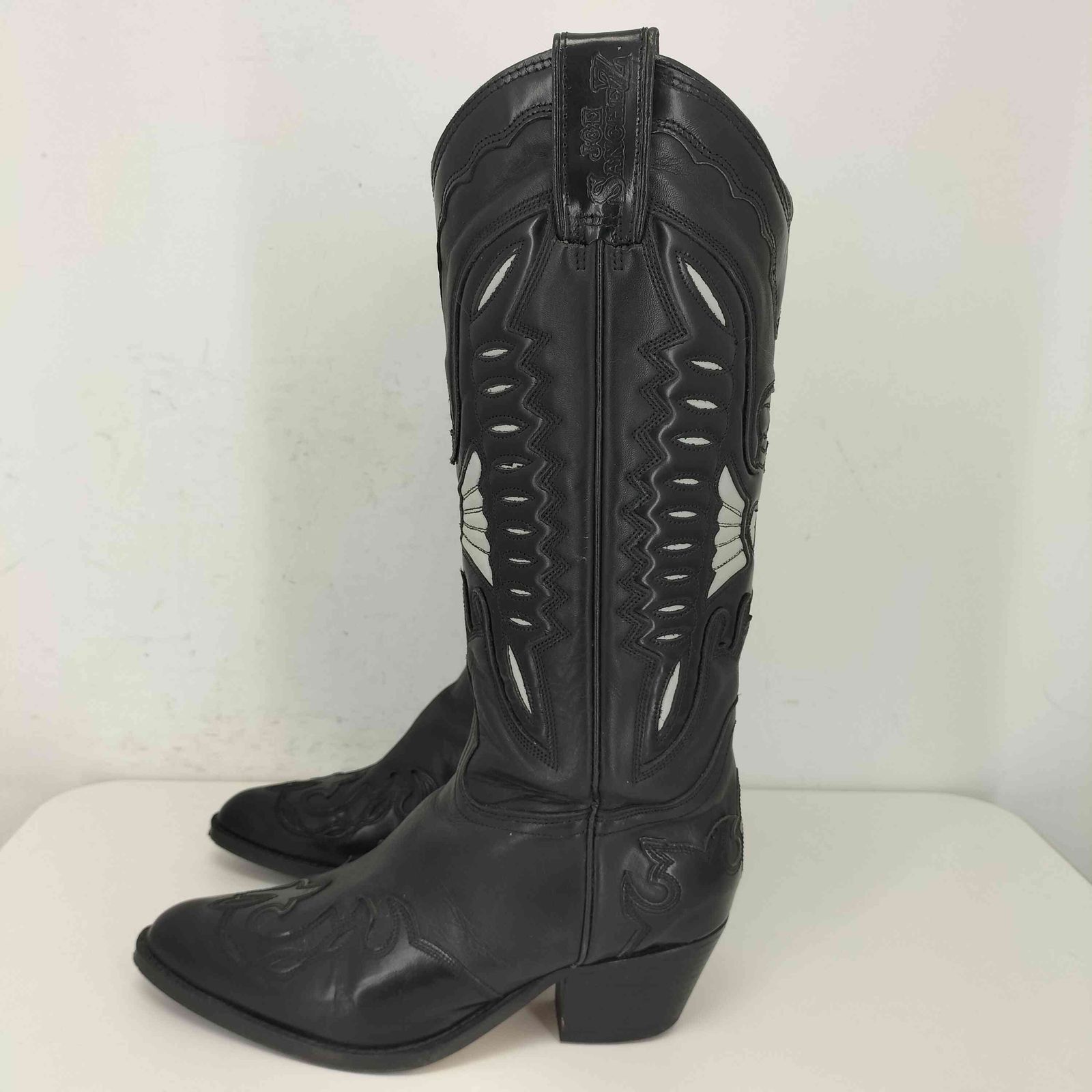 ユーズドフルギ 古着 JOE SANCHEZ ステッチデザイン ウエスタンブーツ レディース 38