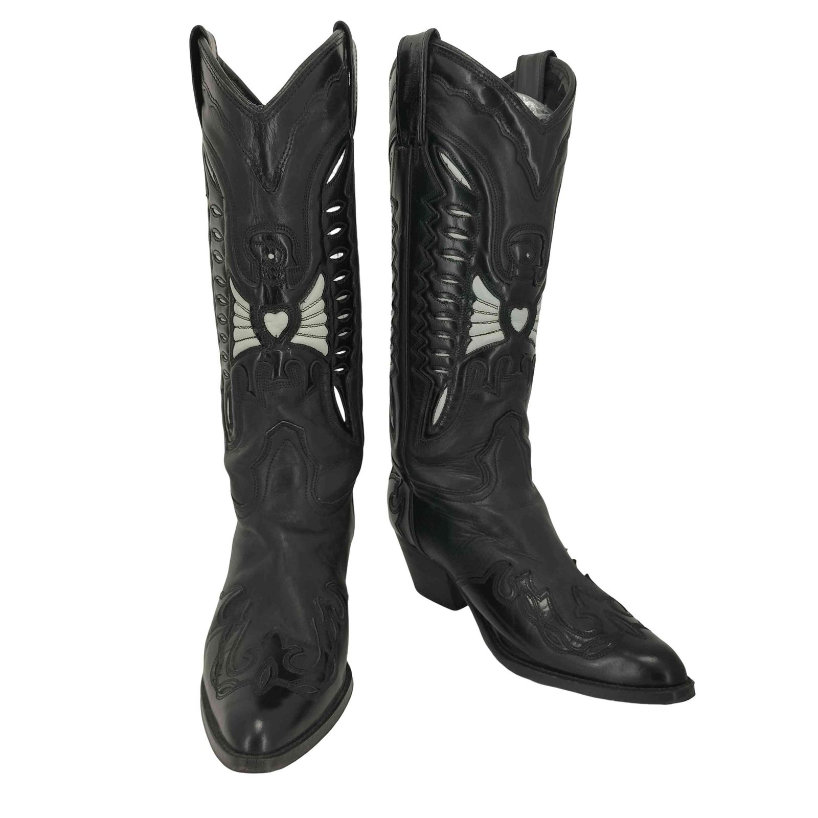 ユーズドフルギ 古着 JOE SANCHEZ ステッチデザイン ウエスタンブーツ レディース 38