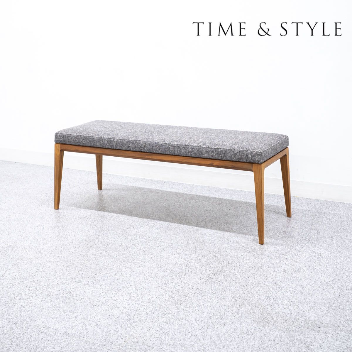 TIME-STYLE タイムアンドスタイル Ivan イヴァン ベンチ ファブリック グレー 定価11万