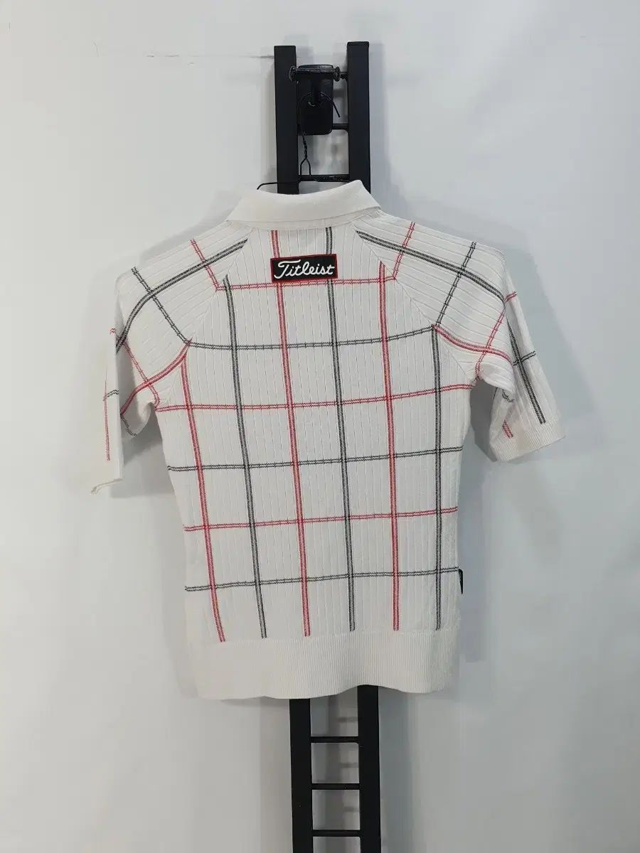 Titleist タイトリスト ニット 半袖 Tシャツ ツアーフィット セーター CHECK 白 s