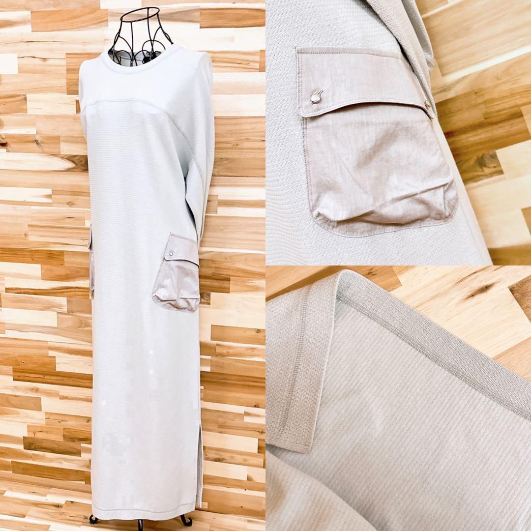 ワンピース アイボリー×ベージュ