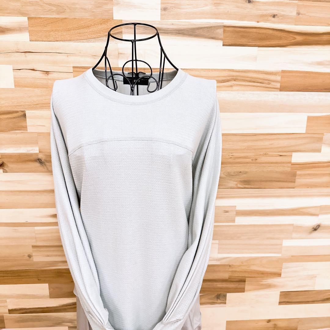 レルディ コットン バック リボン ロング ワンピース アイボリー×ベージュ