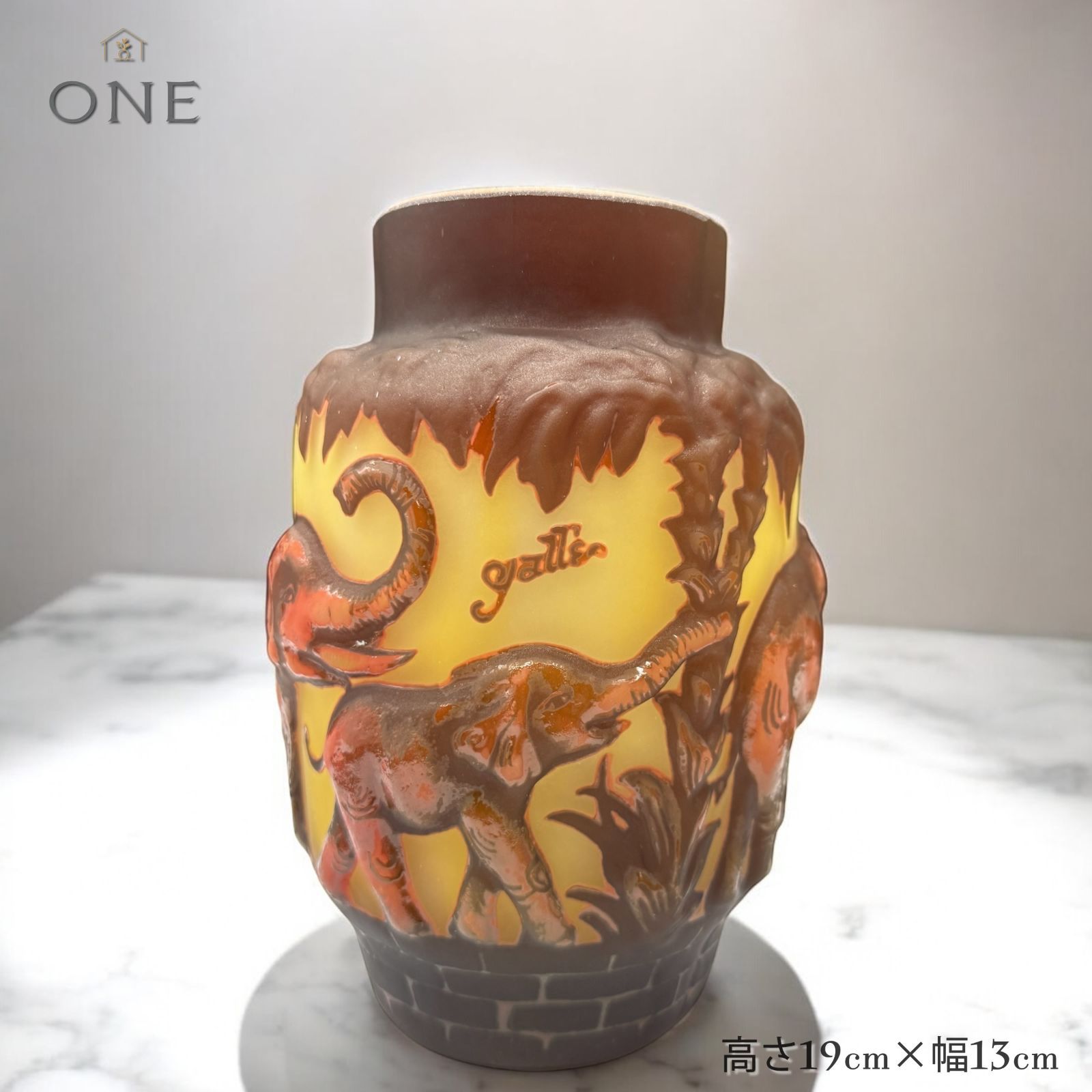 EmileGalle【正規輸入】高さ19㎝【証明書付属】ガレ復刻 スフレカメオ