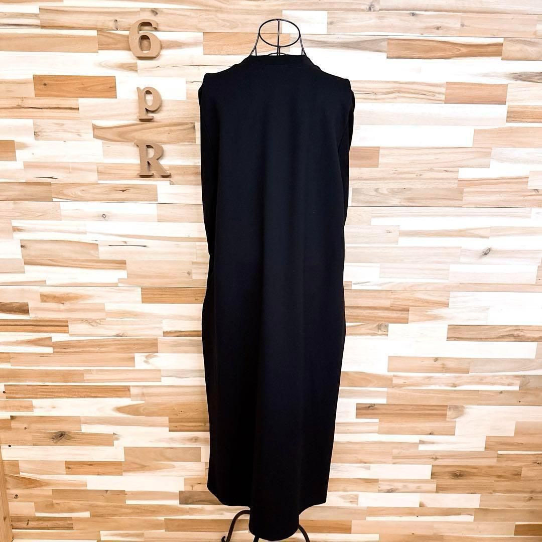 スミスタイル】イアパピヨネ ドレープ ドローコード ロング ワンピース 黒 