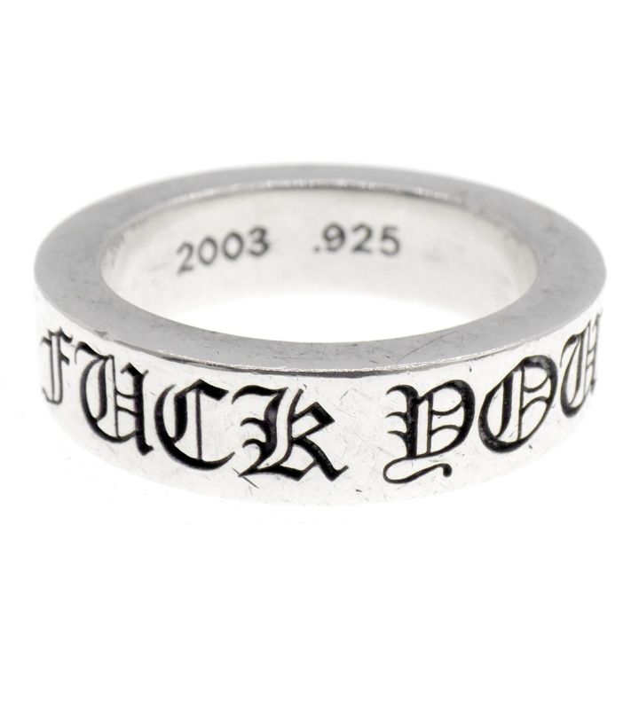 クロムハーツ CHROME HEARTS 6mm SPACER FUCK YOU 6mm スペーサー ファックユー シルバー リング 45534