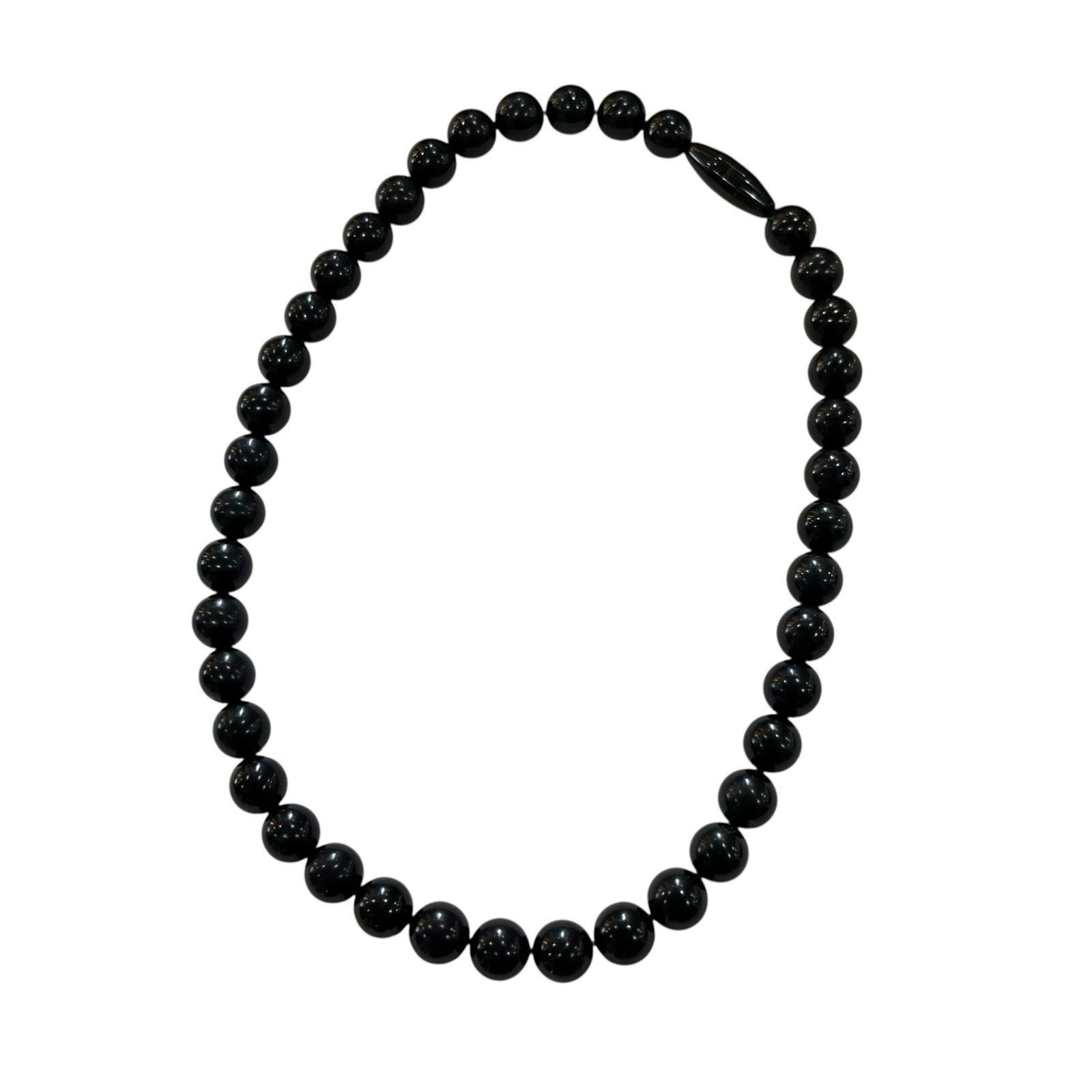 中古美品○天然ジェット ネックレス イヤリング レディース 鑑別書