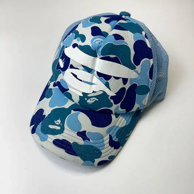 水色 bape 帽子 A BATHING APE アベイシングエイプ キャップ FREE
