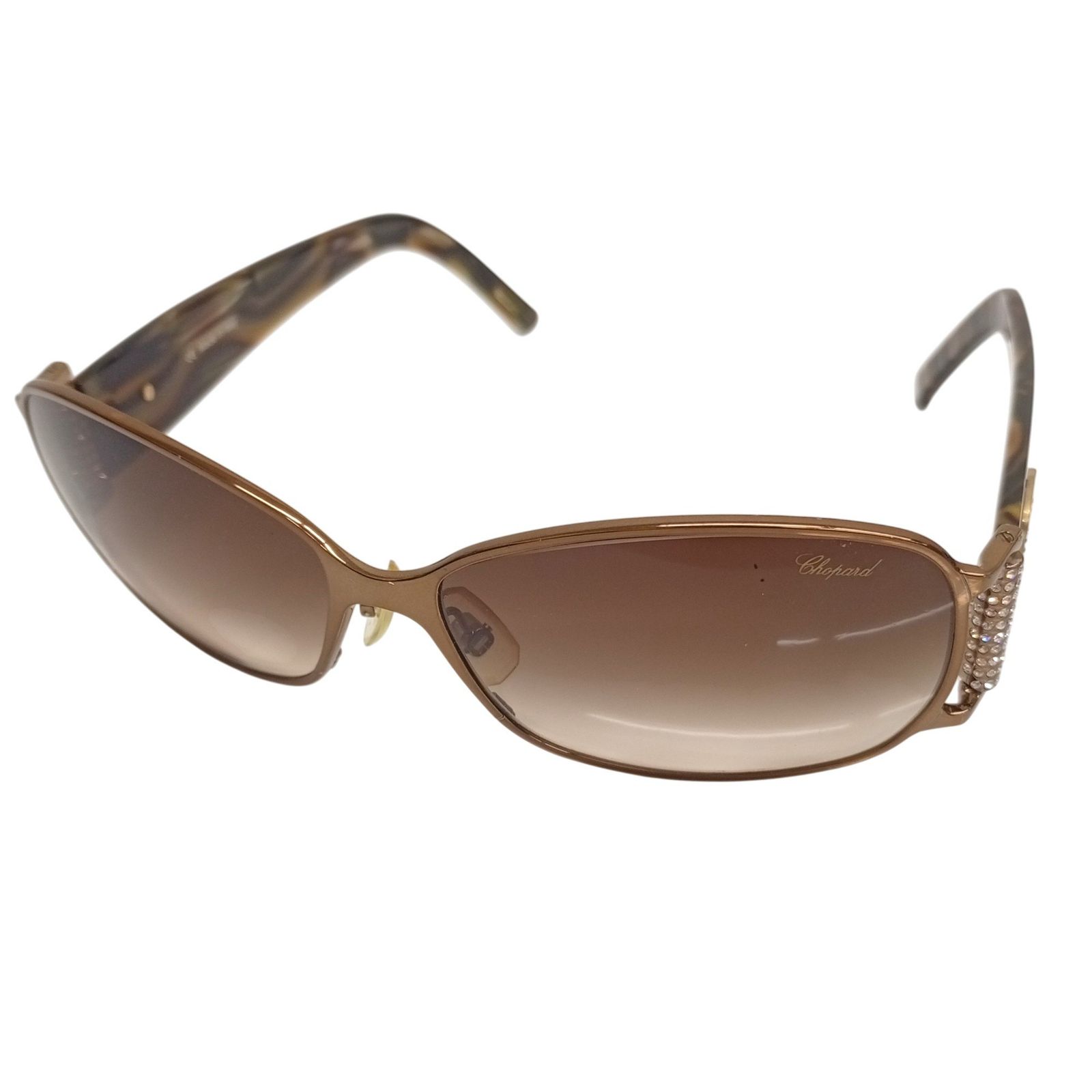 Chopard ショパール SCH641S 60 14 サングラス 眼鏡 アイウェア CHOPARD ブラウン ゴールド JA-25371