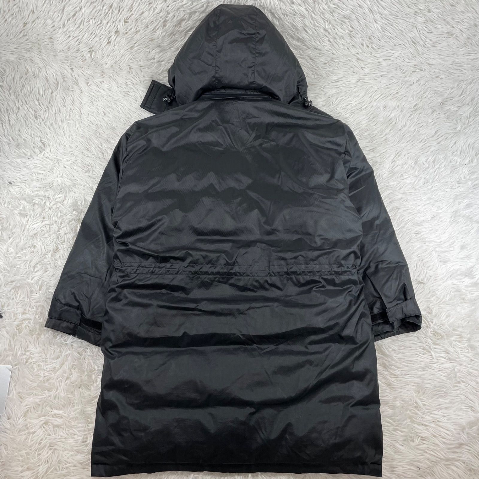 Mizuno ミズノプロ フード付き ブラック ダウンコート M ベンチコート