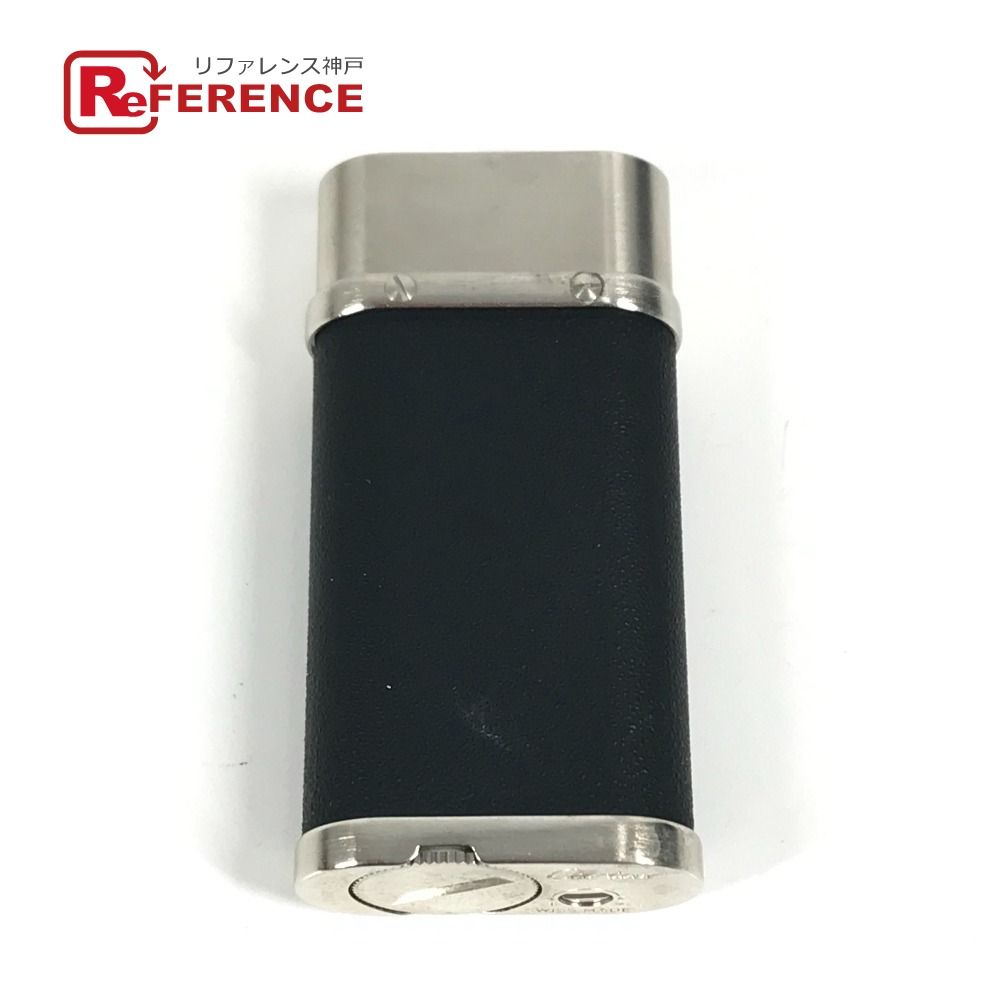 CARTIER カルティエ ライター ロゴ レザー ブラック