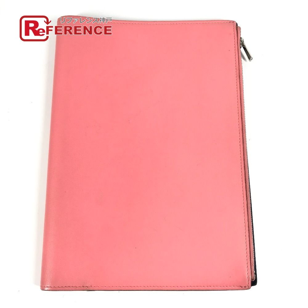 HERMES エルメス ノートカバー ノートパッド EAジップ A 5 レザー ローズアザレ ピンク