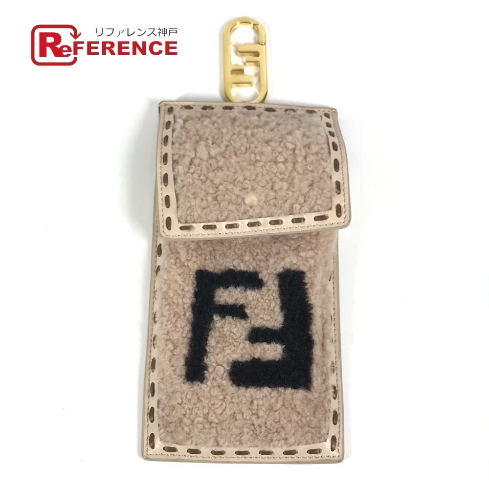 FENDI フェンディ ポーチ フォンポーチ 7AS047 ファー ピンクベージュ系