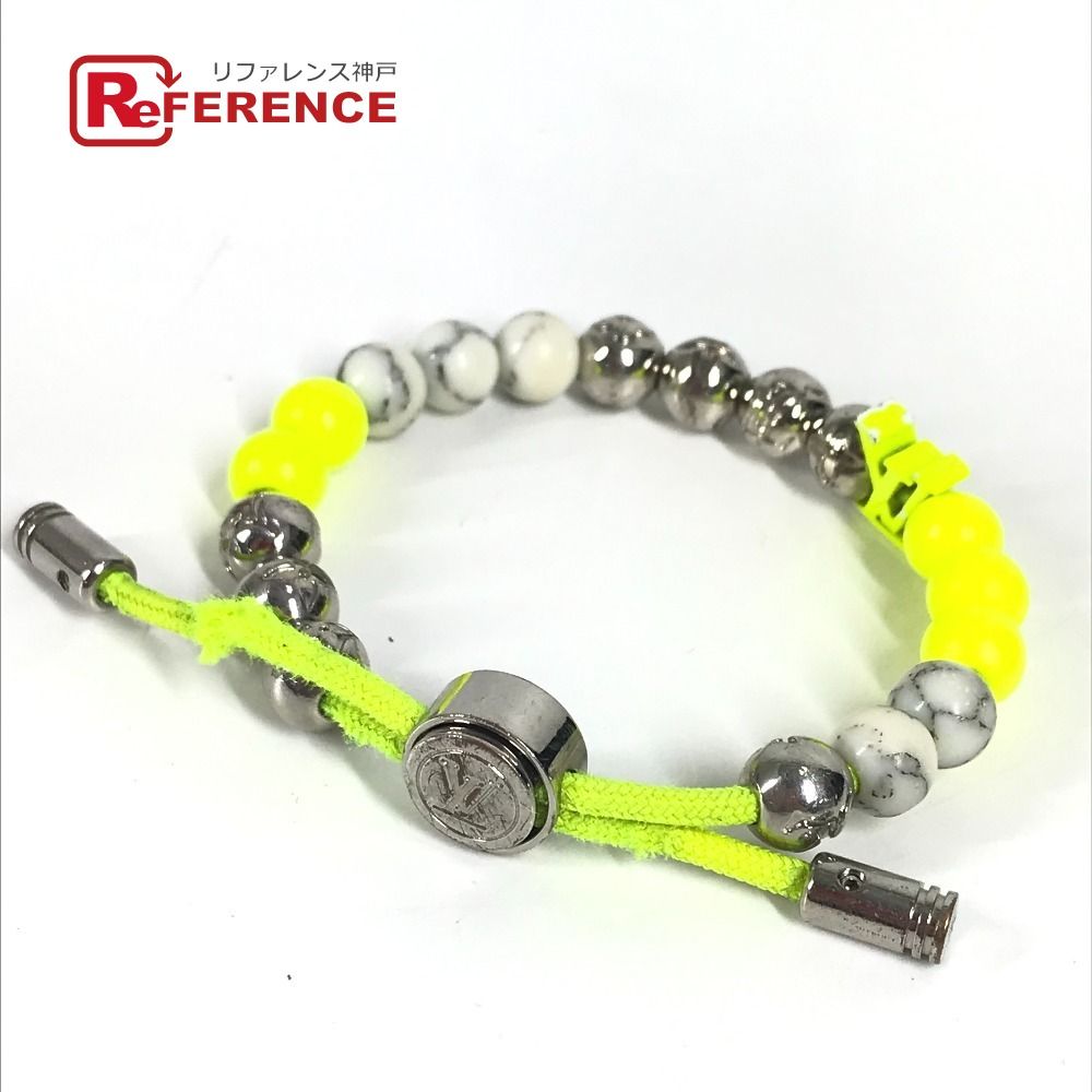 LOUIS VUITTON ルイヴィトン ブレスレット ブラスレ モノグラム ビーズ M00510 メタル イエロー